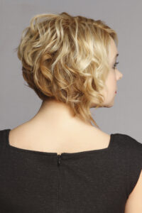 Blonde Curly Hair Styled
