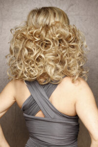 Blonde Curly Hair Styled