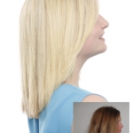 Blonde Hair Long Straight Styled Before and After